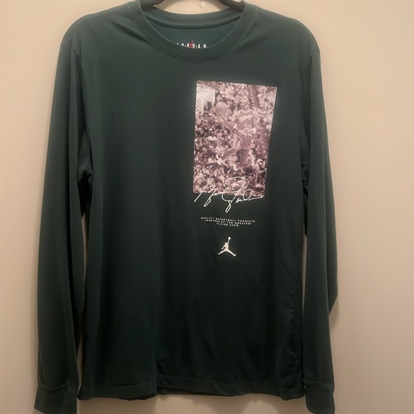 Rare Jordan Long Sleeve T-shirt with MJ’s Dunking Photo, Signature & Message - Picture 3 of 8